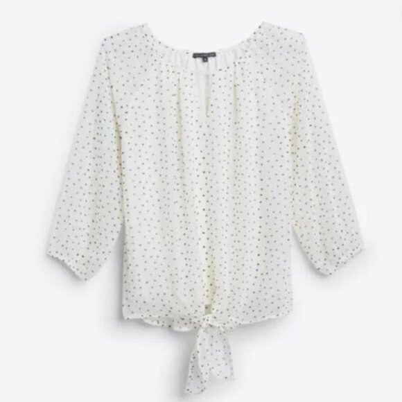 Stitch Fix Beacon Elorna Tie-Front Blouse Off White NWT - Picture 1 of 12